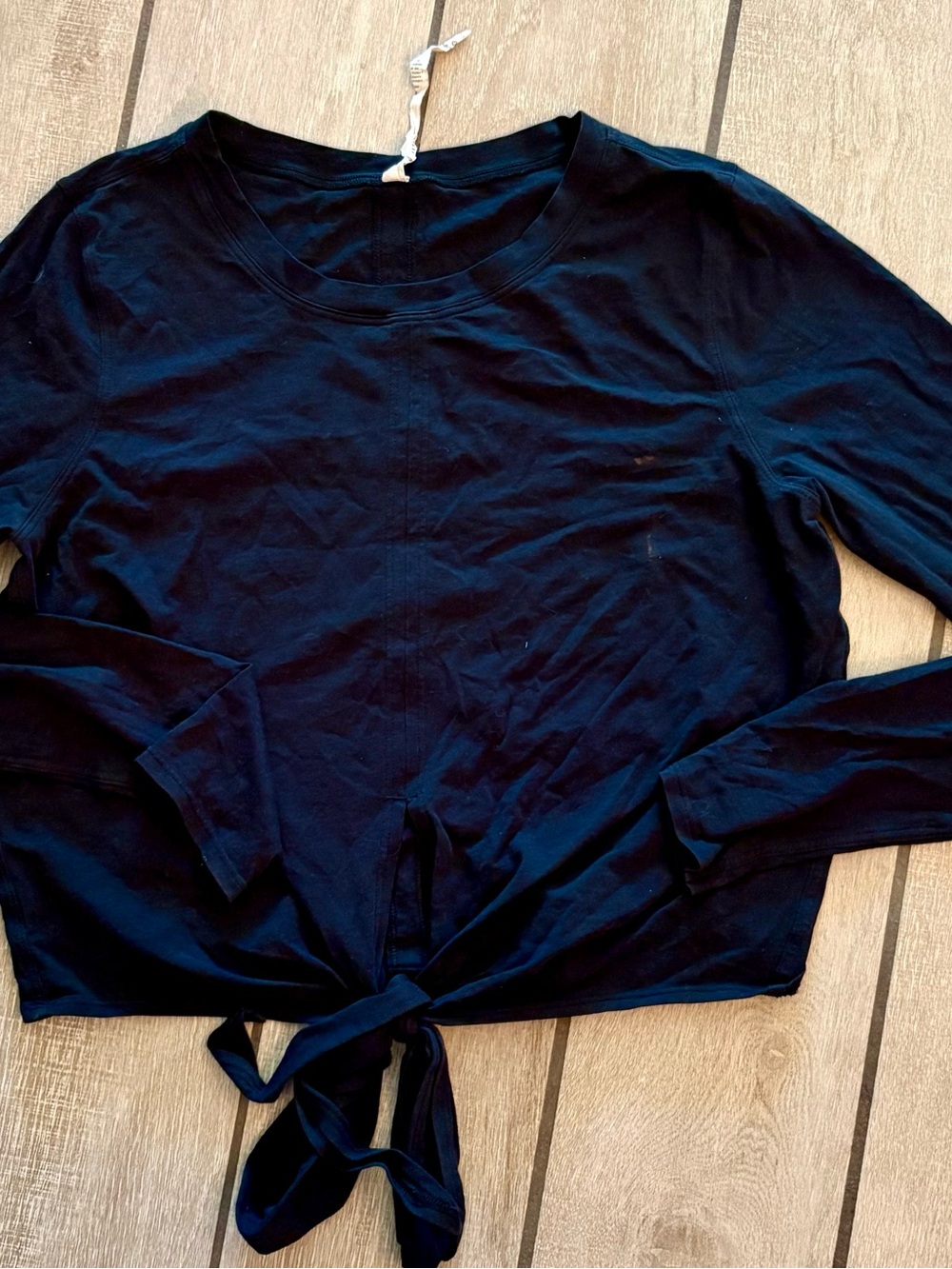lululemon athletica Black Long Sleeve Tie-Front Top